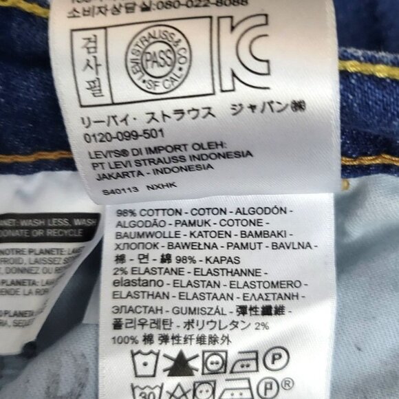 Levi's 505 Men's 36x30 Irregular Straight Leg Medium Wash Blue Denim Jeans - Picture 5 of 12